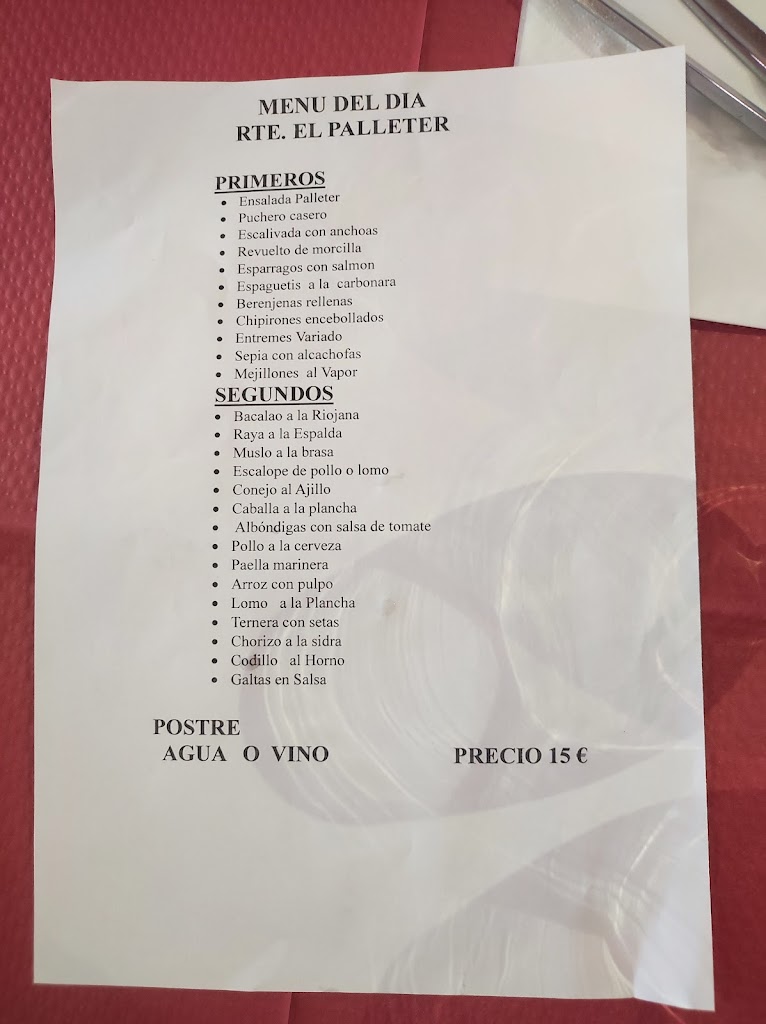 Ya no es el Palleter S.L — Carta