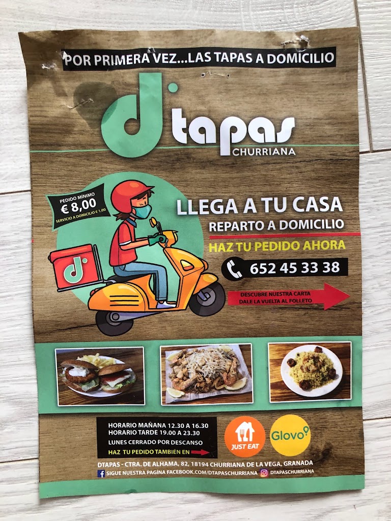 Bar D'TAPAS CHURRIANA — Carta