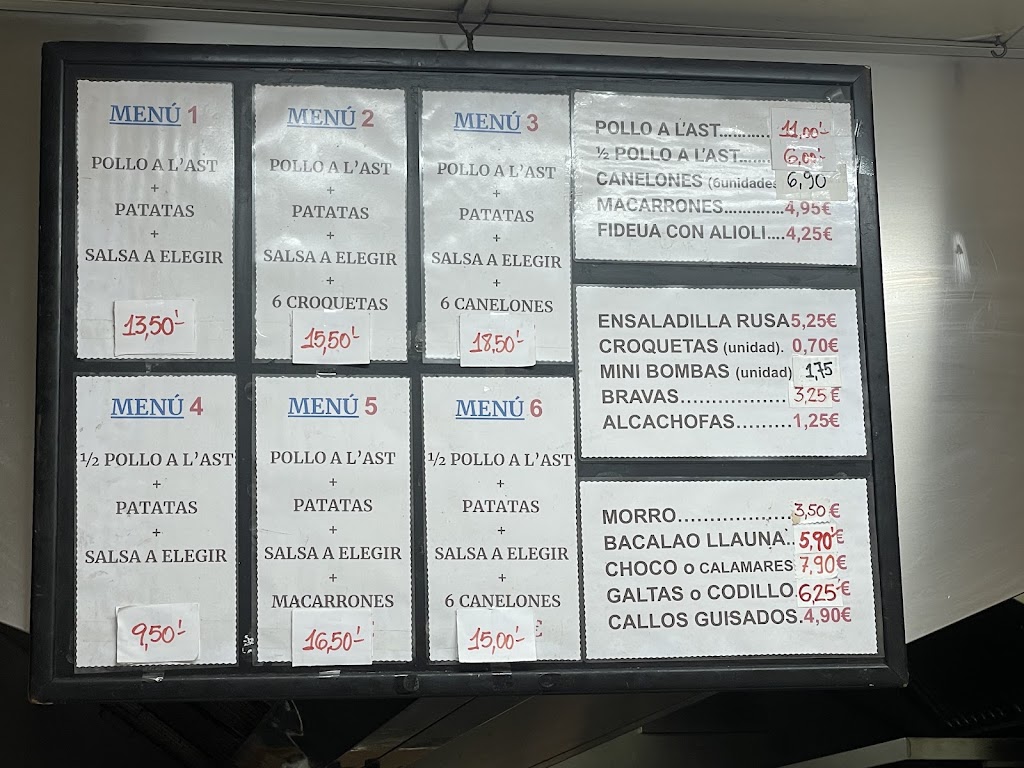 Bar Serra — Carta