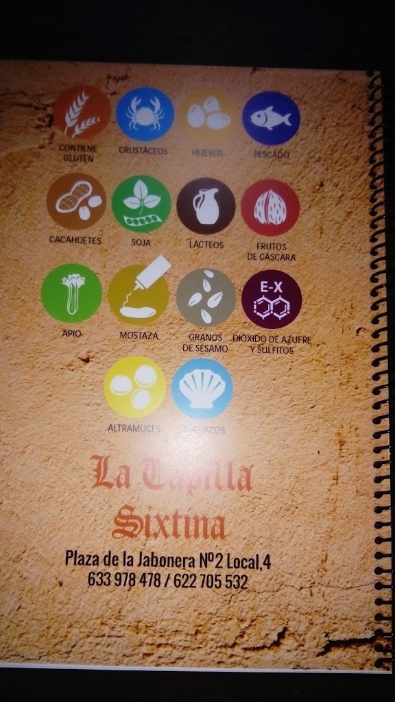 Taboo Restaurante — Carta