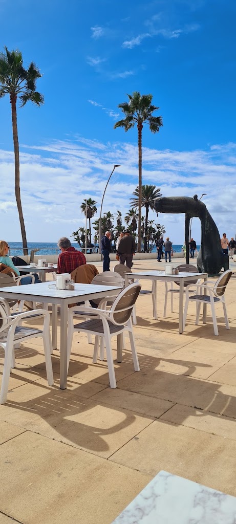 Paralelo 36 GastroBeach - Restaurante frente a la playa en Estepona, Terraza, Comida y Bebida — Ambiente