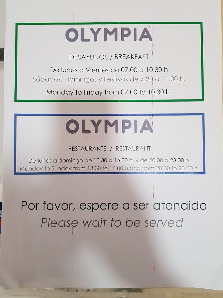 Restaurante Nereidas — Carta
