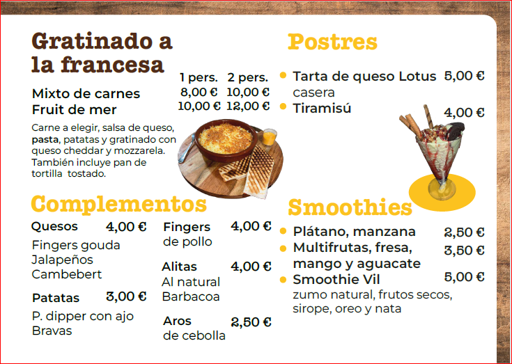 French Tacos Vil — Carta