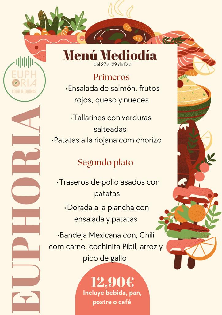 Euphoria Food & Drinks — Carta