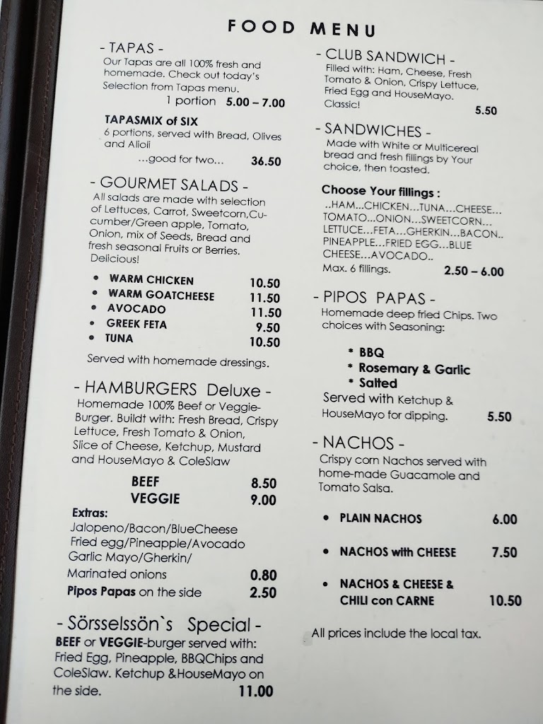 Pipo Cafe — Carta