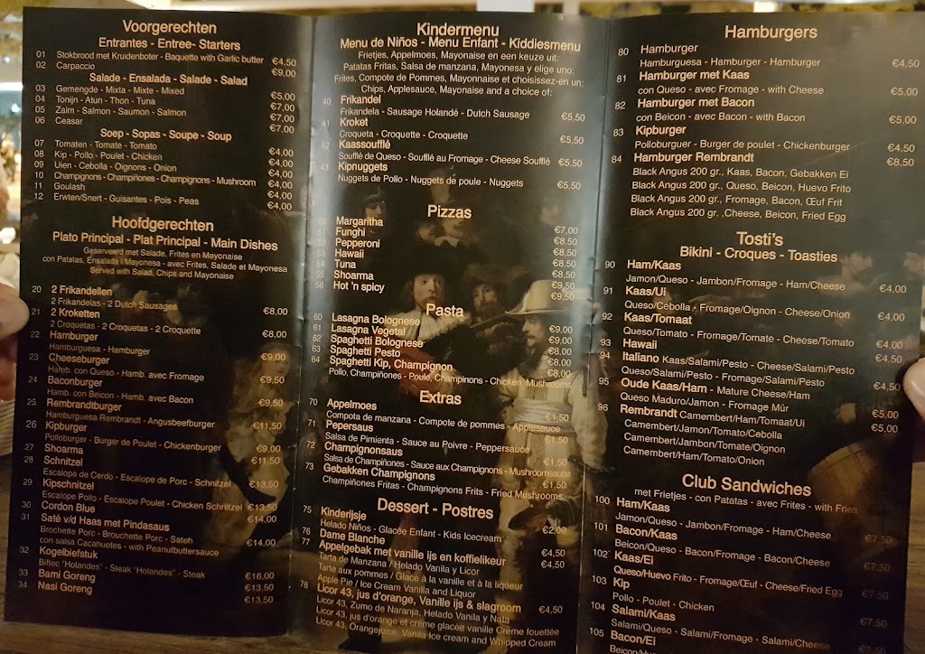 Bar Rembrandt — Carta