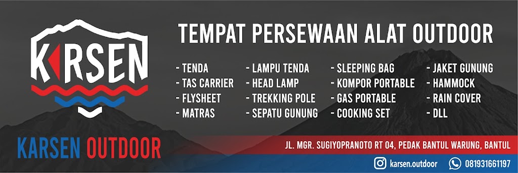 Karsen Outdoor, Sewa Alat Camping