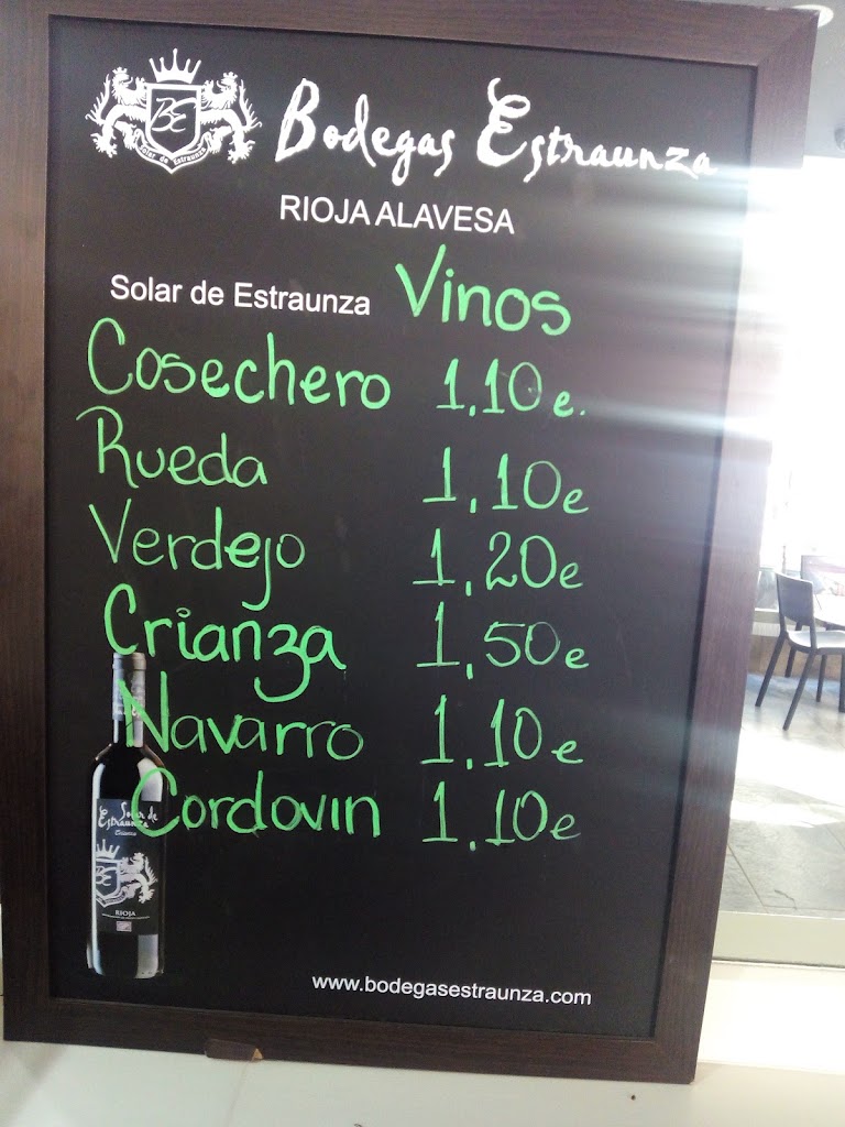 Cafeteria Al Asunto — Carta