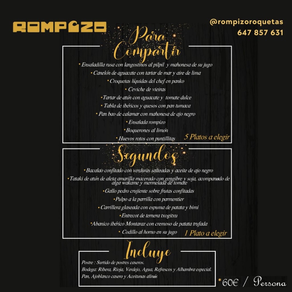 Restaurante Rompizo — Carta
