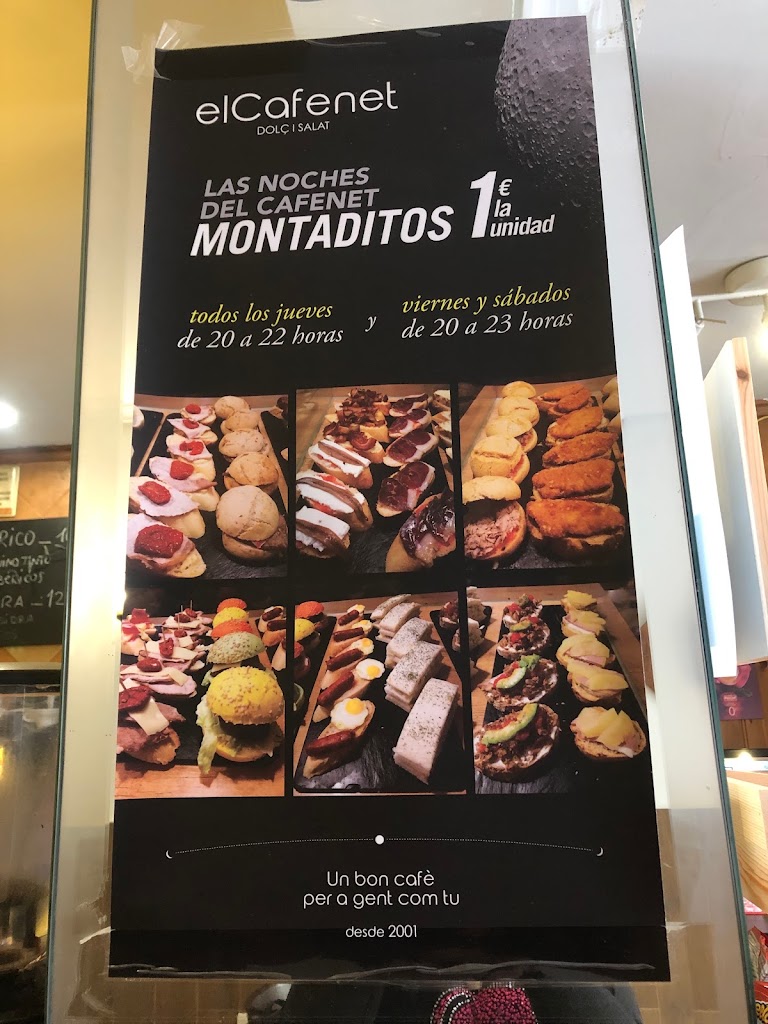 Cafeteria EL CAFENET — Carta