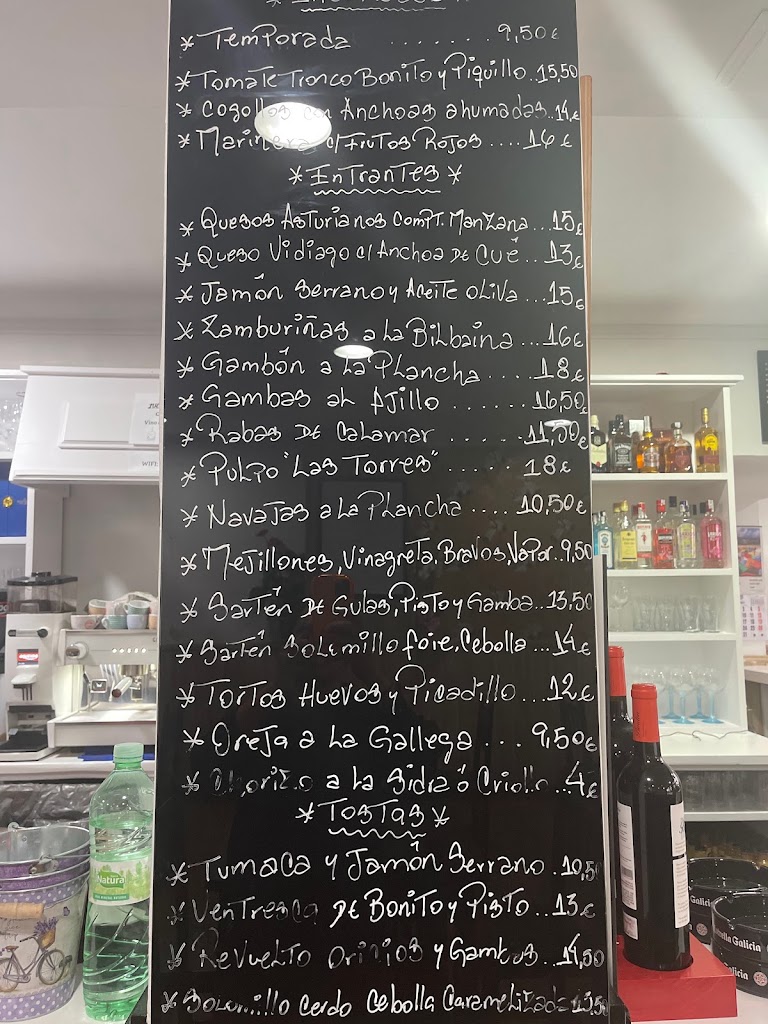 Restaurante Las Torres — Carta