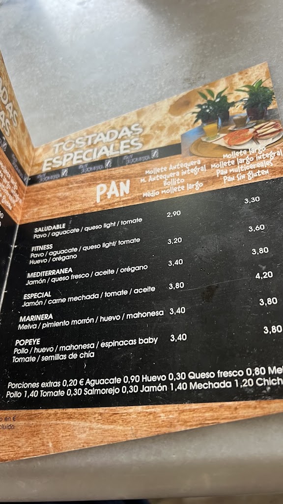Cafe Verona Dos Hermanas — Carta