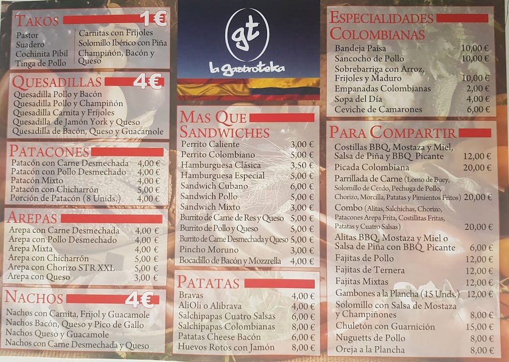 La Gastroteka — Carta