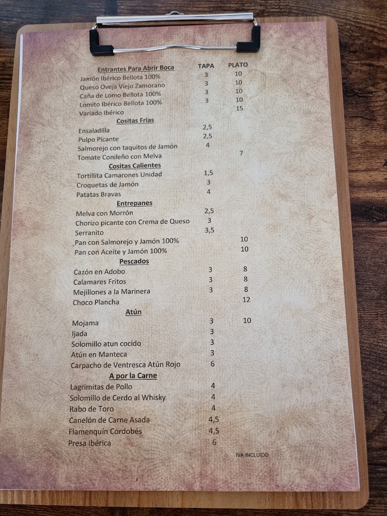 Cerveceria EntreCanas — Carta