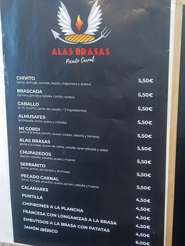 Alas Brasas — Carta