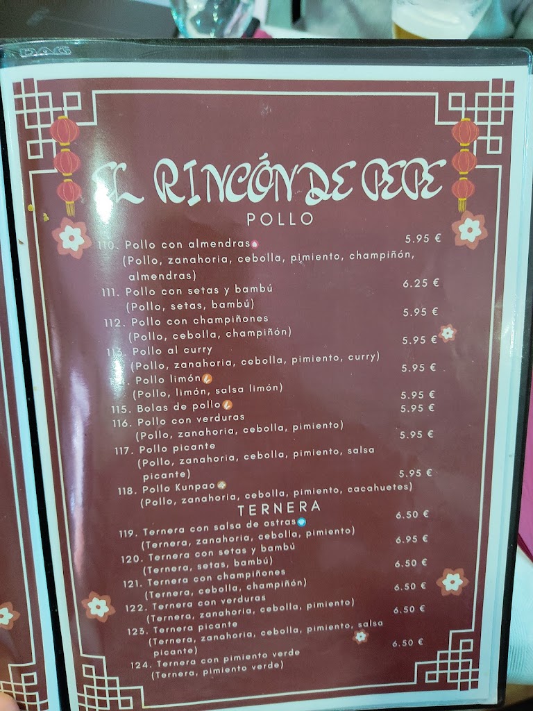 Restaurante El Rincon de Pepe — Carta