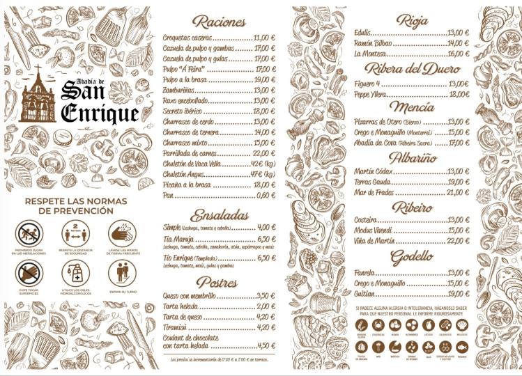 Meson Abadia de San Enrique — Carta