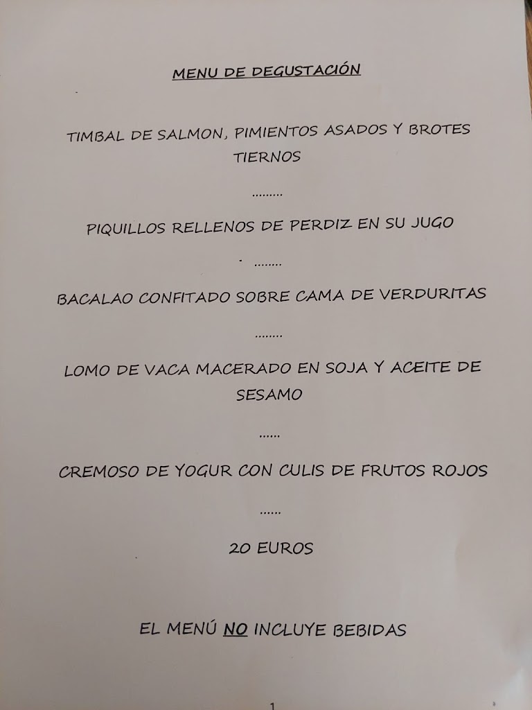 Restaurante La Rantana — Carta
