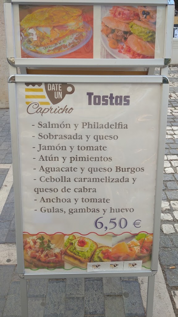 Date un capricho — Carta