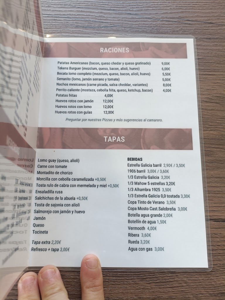 Teken snack-bar — Carta
