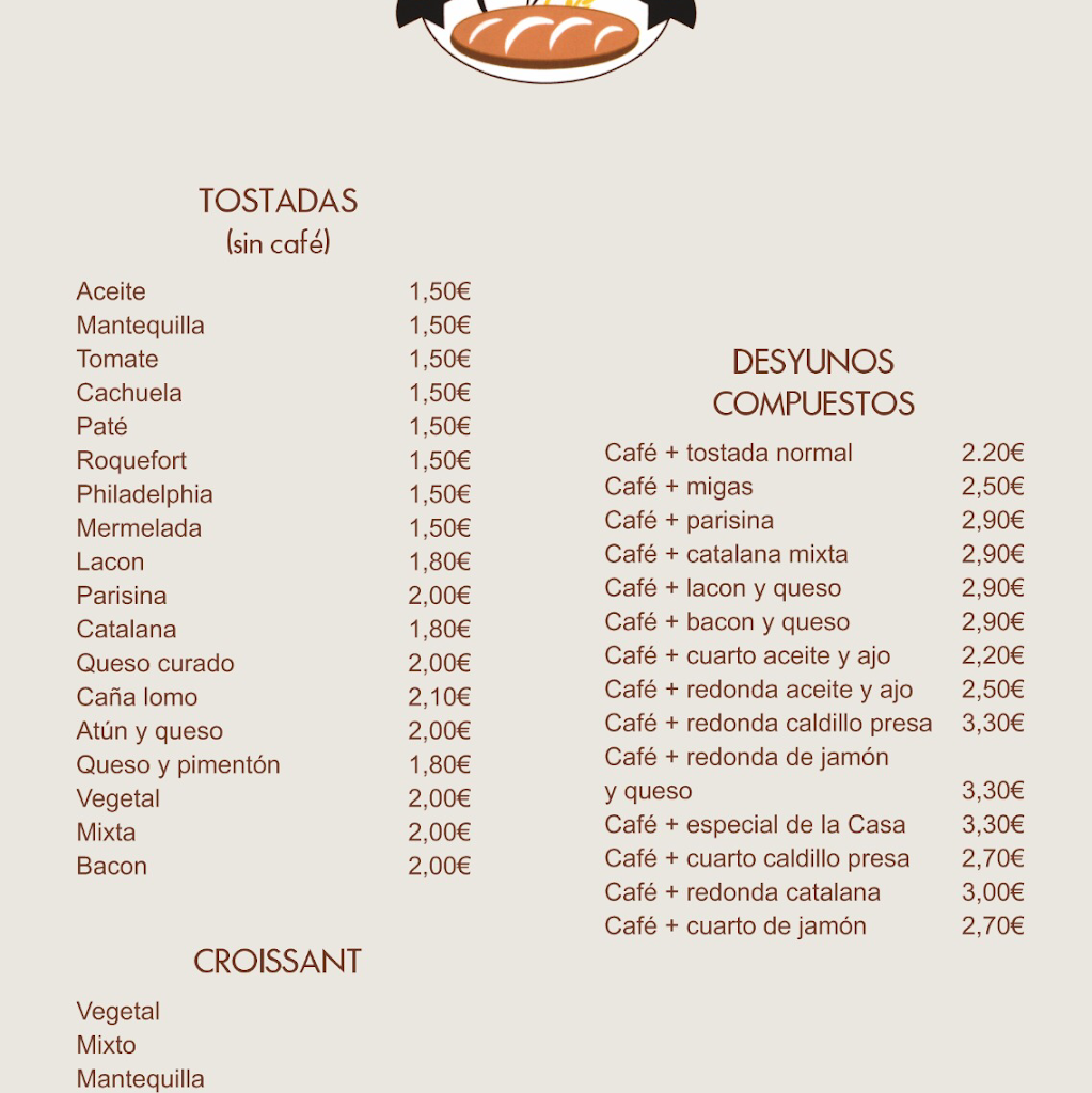 Horno San Marcos — Carta