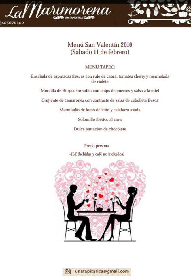 La Marimorena Bar — Carta