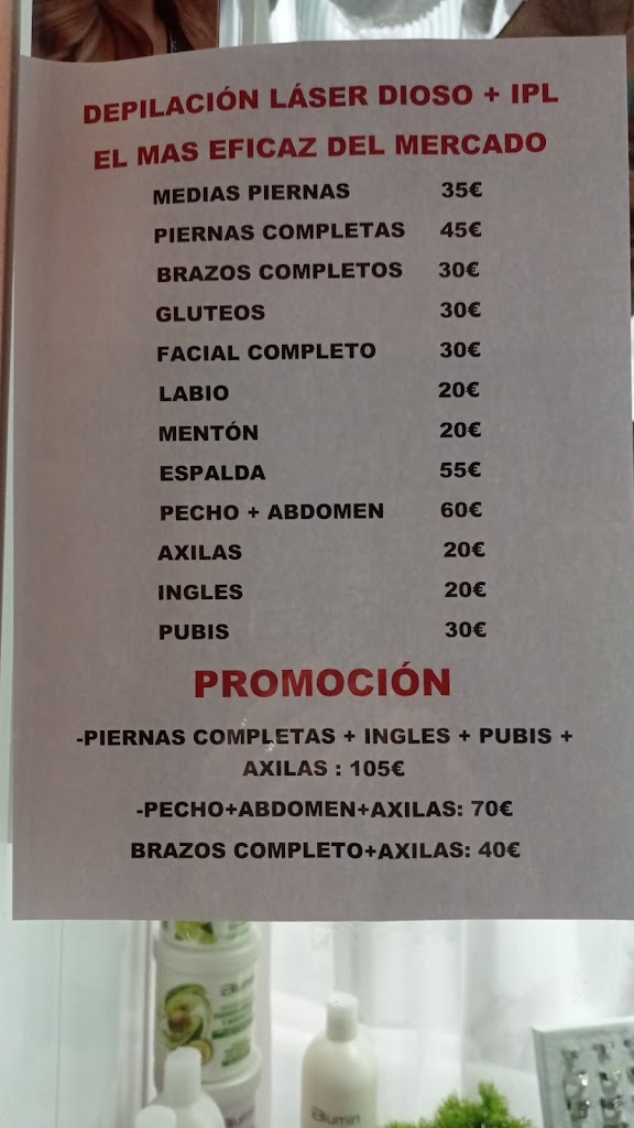 Pilar Vazquez Belleza & Peluqueria — Carta