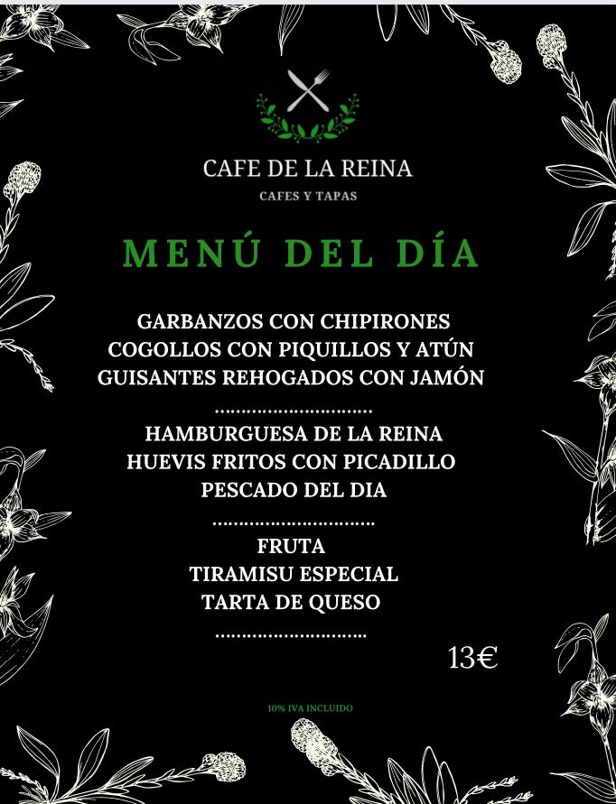Cafe de la Reina Escorial — Carta