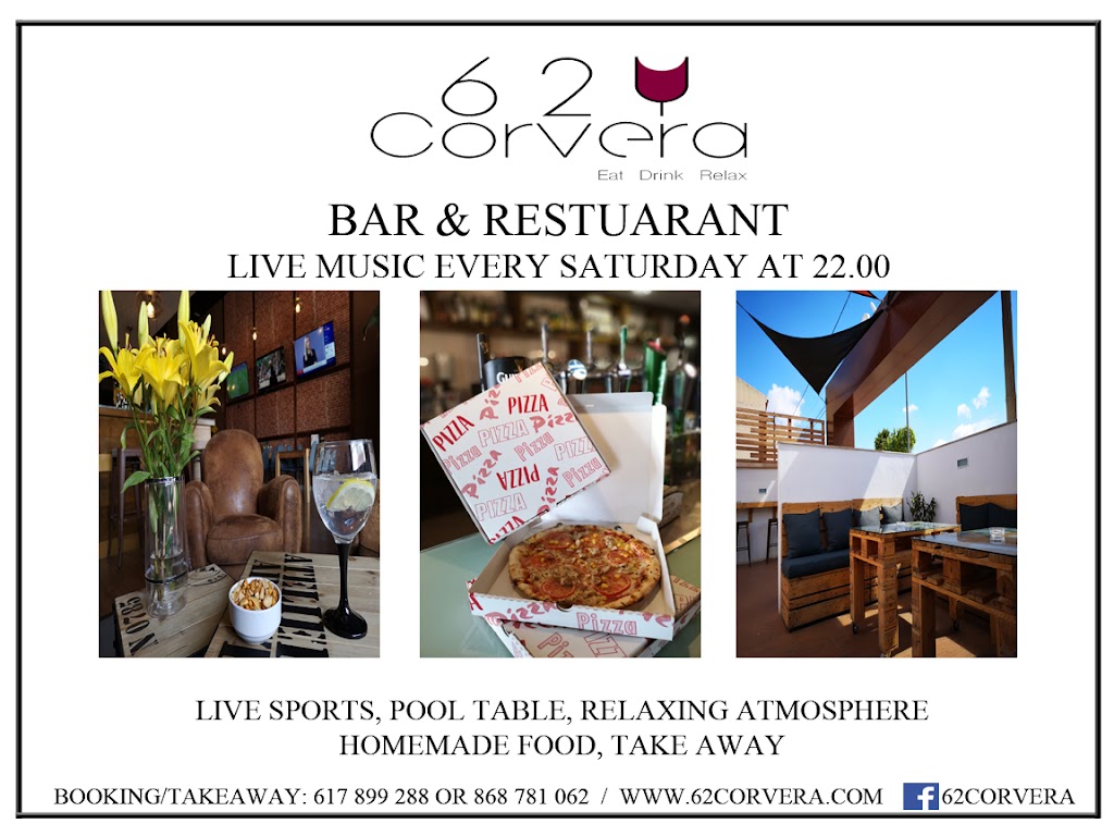 Bar 62 Corvera — Carta