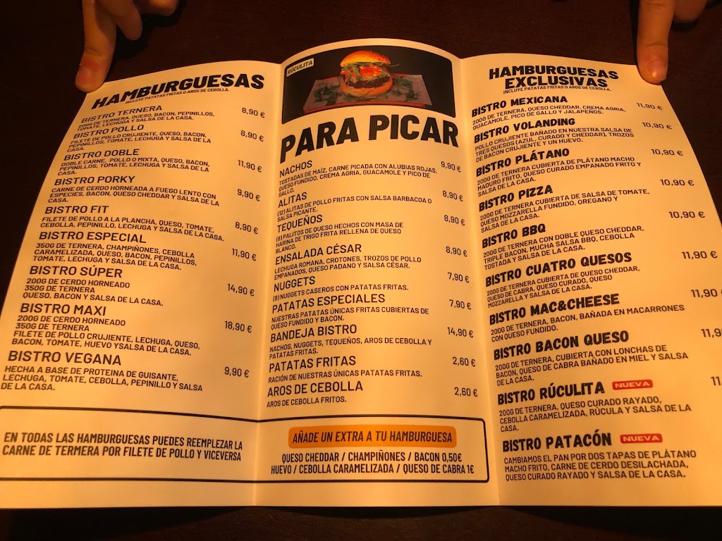 Bistro Burger — Carta
