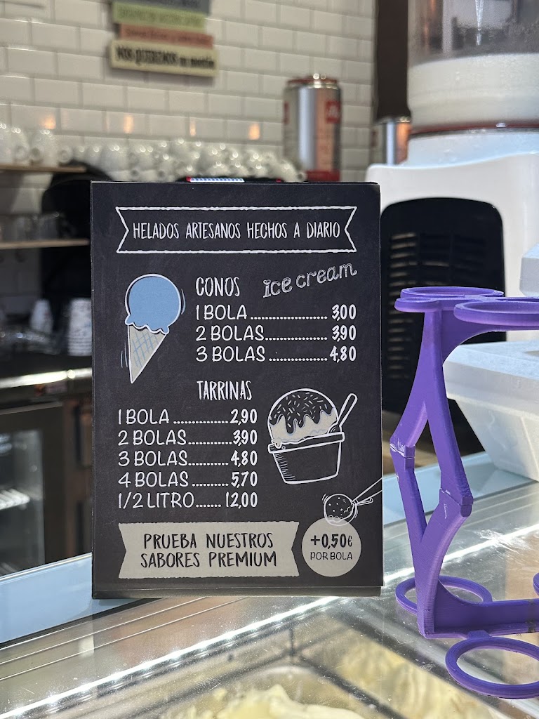 Heladeria Arte Sano — Carta