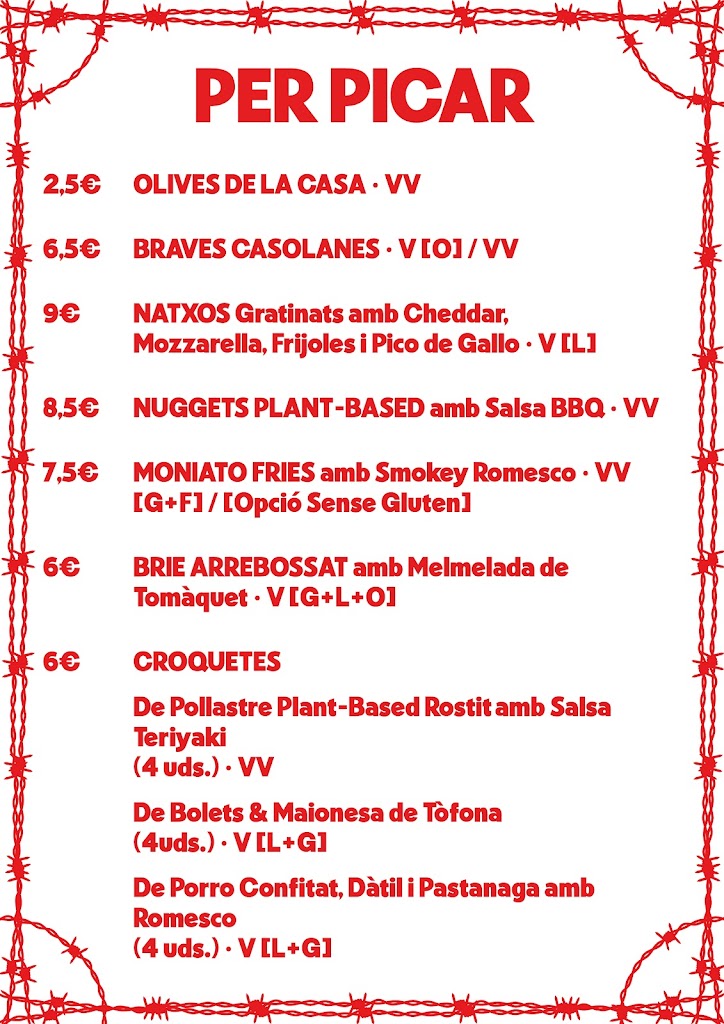 ELS PAGESOS * MUSIC BAR — Carta