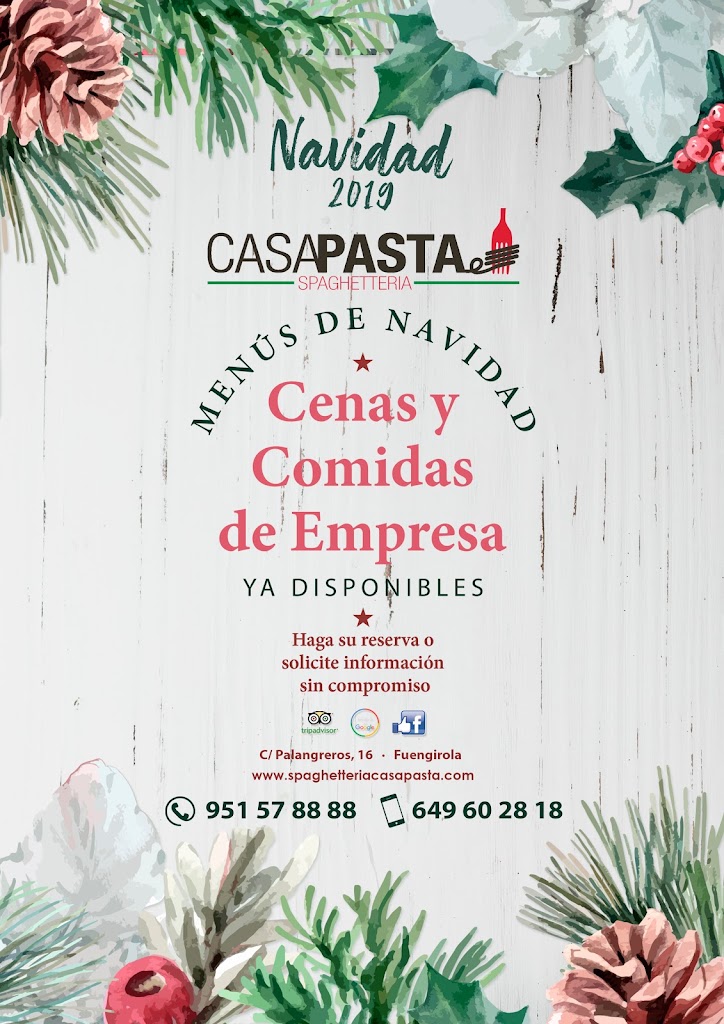 Spaghetteria CasaPasta — Carta