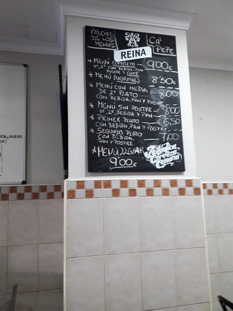 Bar Restaurante Ca Pepe — Carta