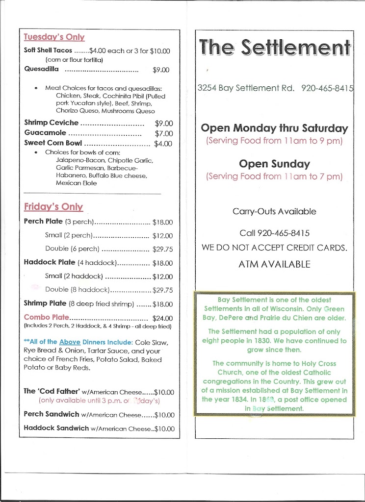  The Settlement Bar & Grill