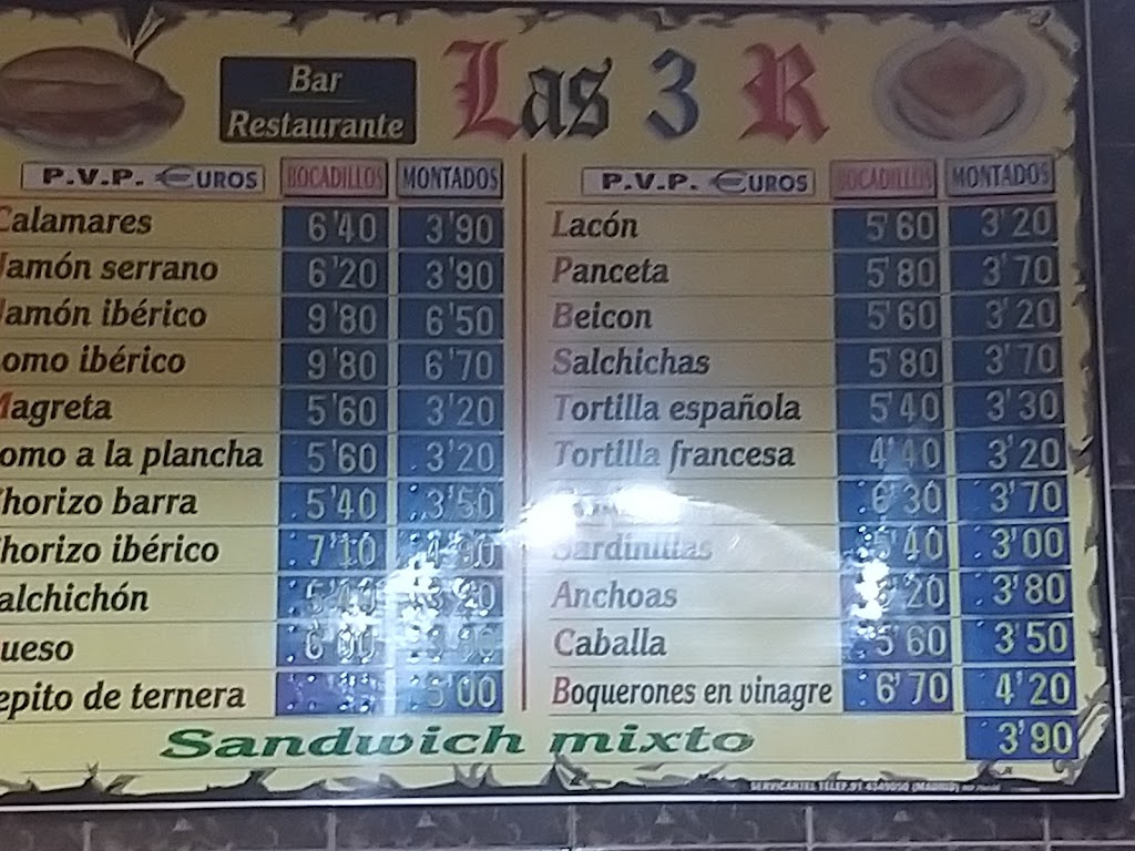 Tres R — Carta