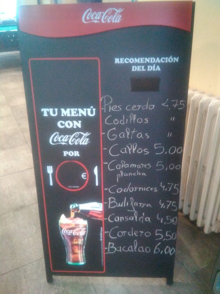 Cafe Bar Los Amigos — Carta