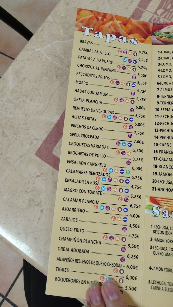 RESTAURANTE ANGIE — Carta