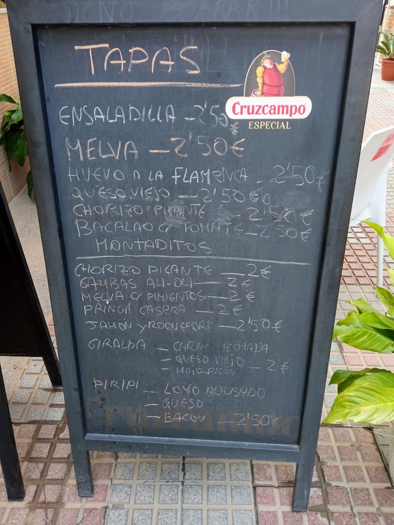 Bar Giralda — Carta