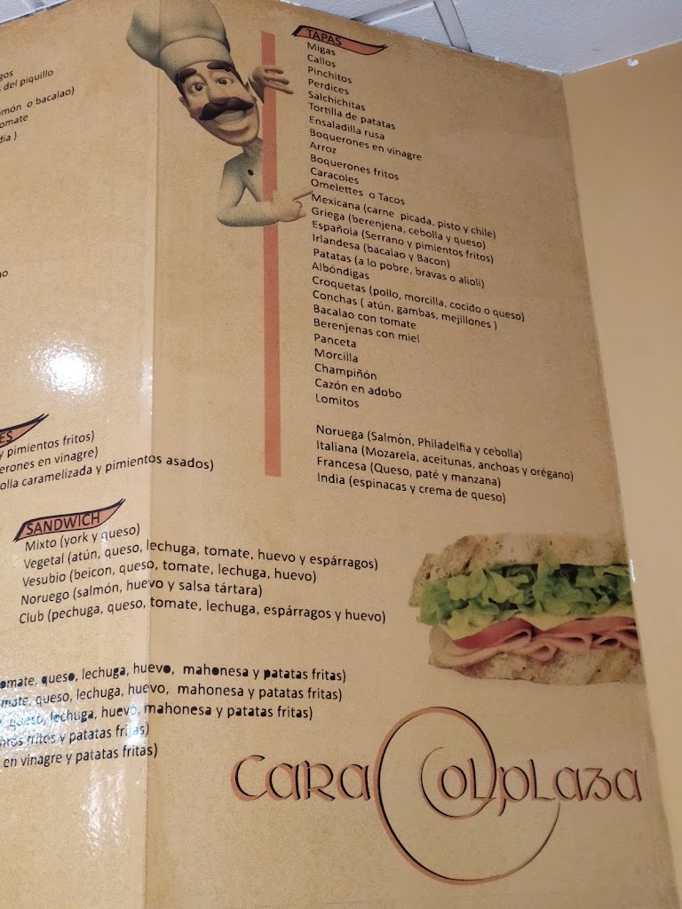 Caracol Plaza — Carta