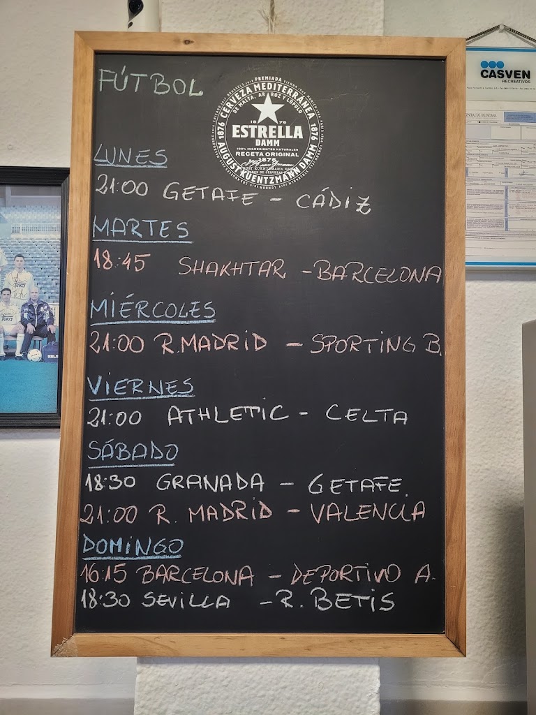 Bar Deportivo — Carta