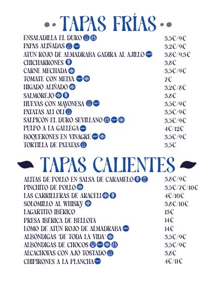 El Duro Sevillano — Carta