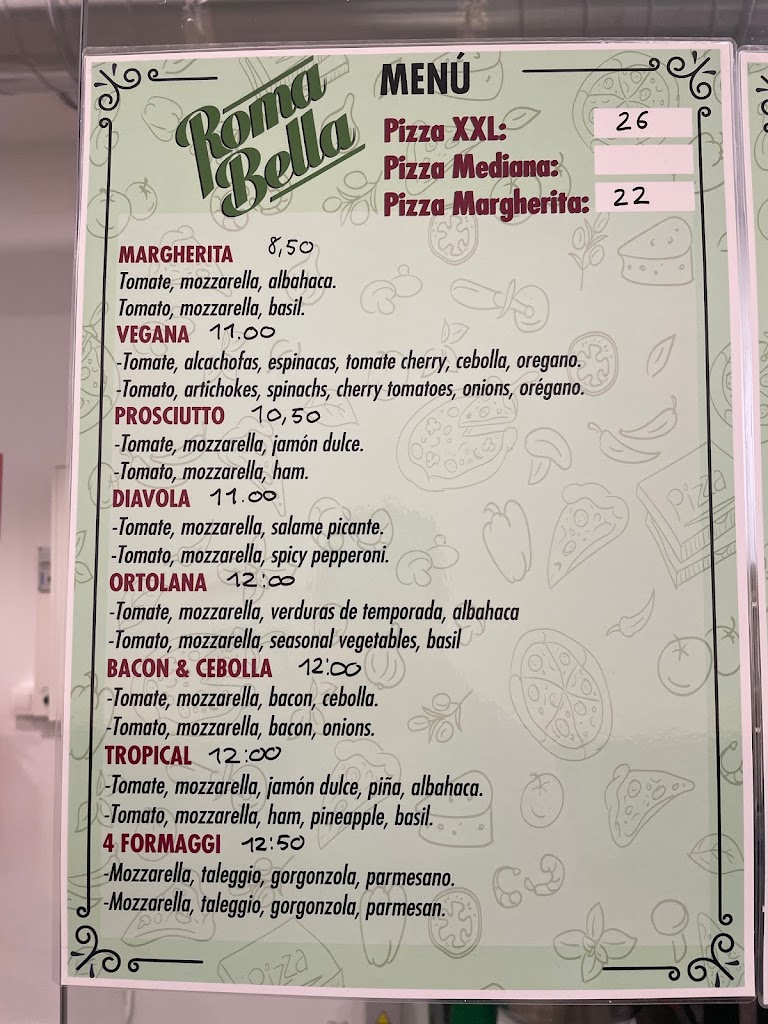 RomaBella Granollers — Carta