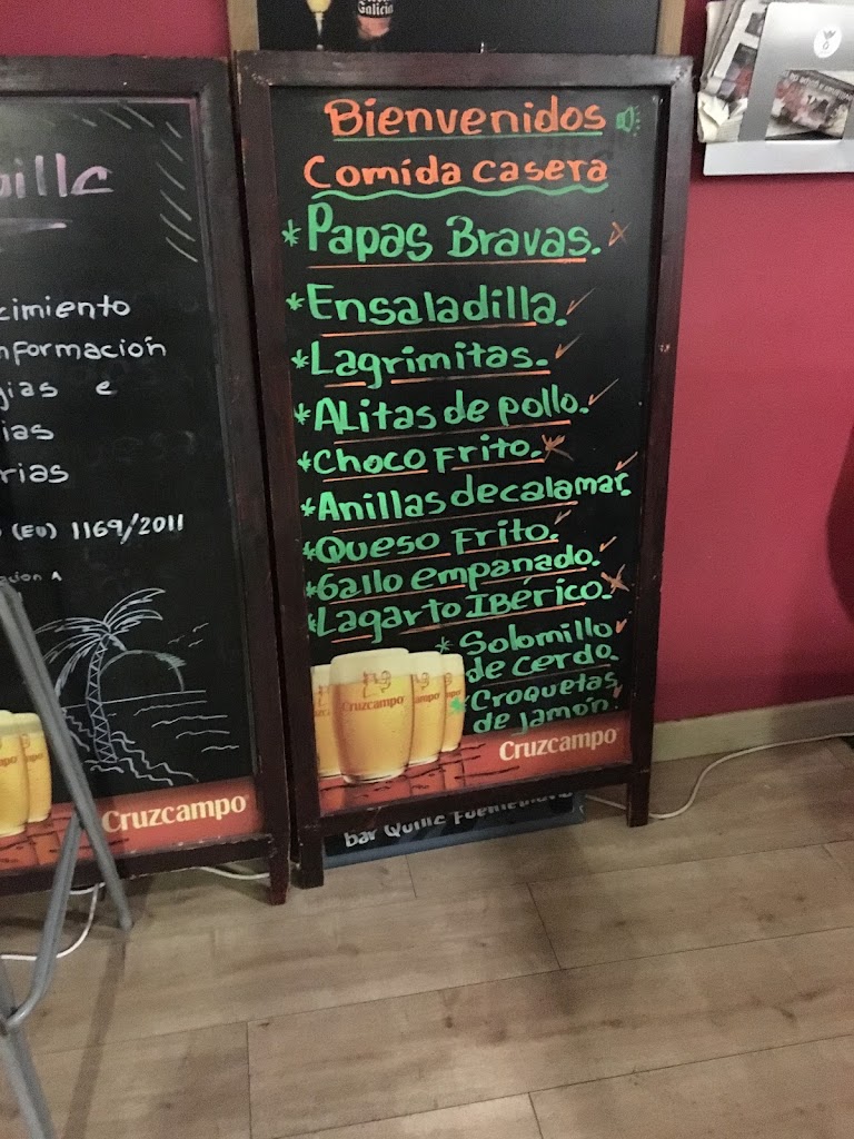 Bar QUILLA Fuentebravia — Carta