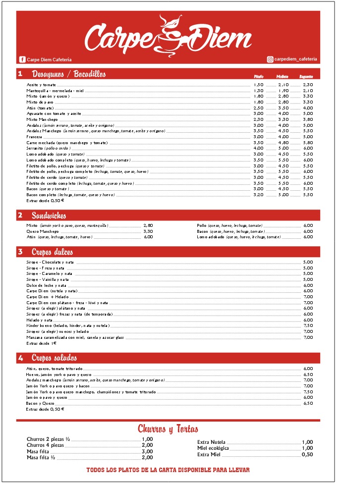 Carpe Diem Cafeteria — Mas recientes