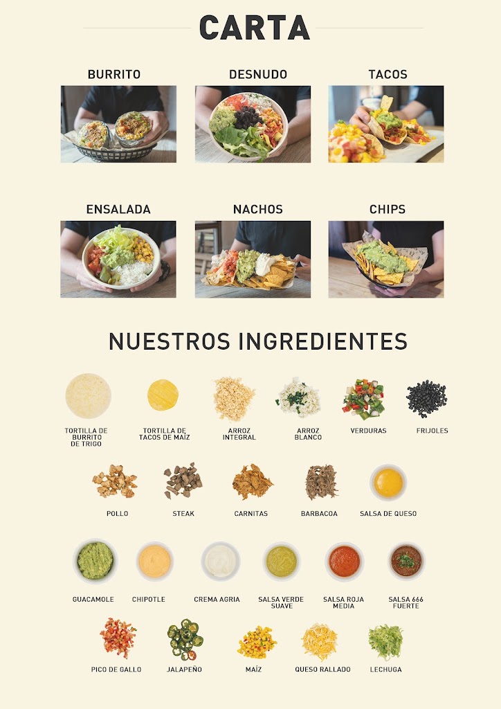 Tierra Burrito Bar — Carta