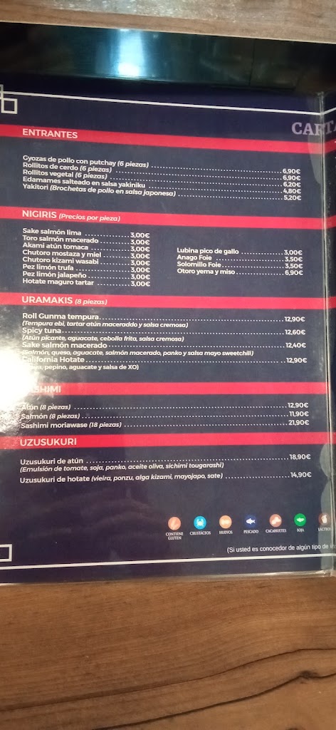 Nomada Shisha Alcazar — Carta