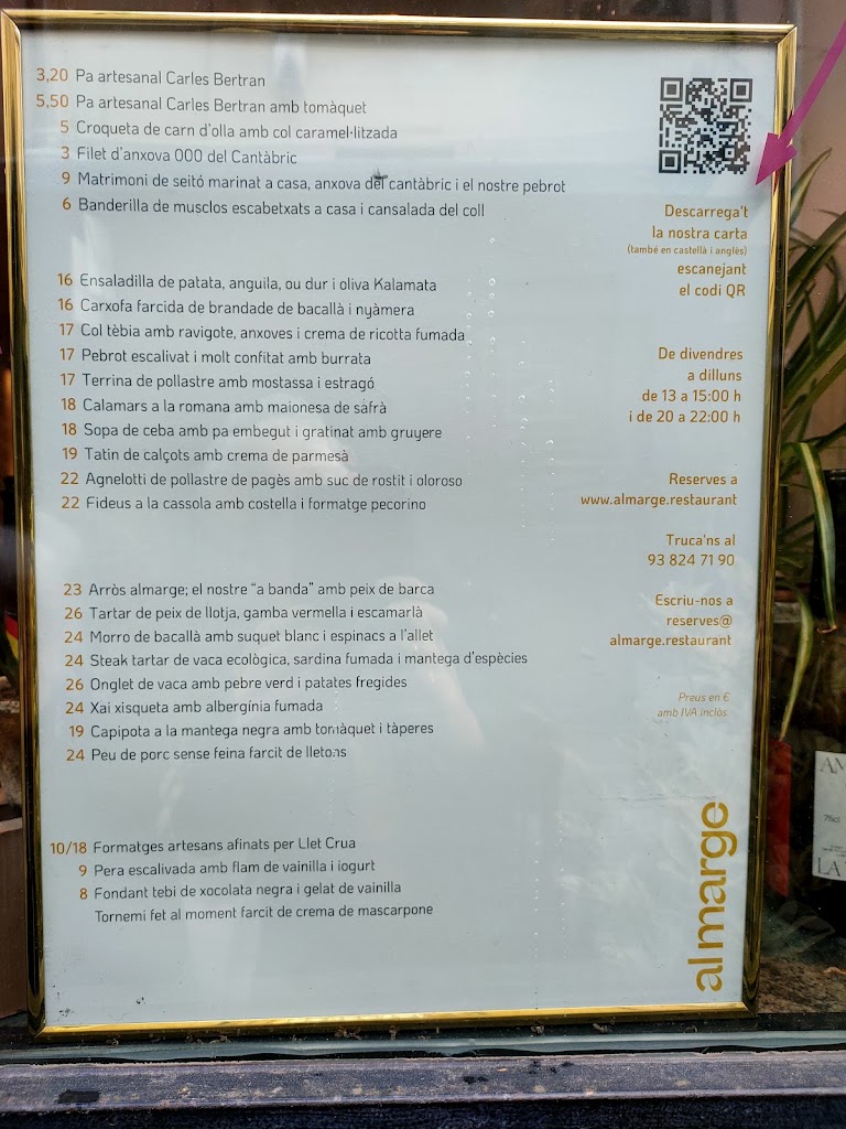 almarge: vins i cuina amable — Mas recientes