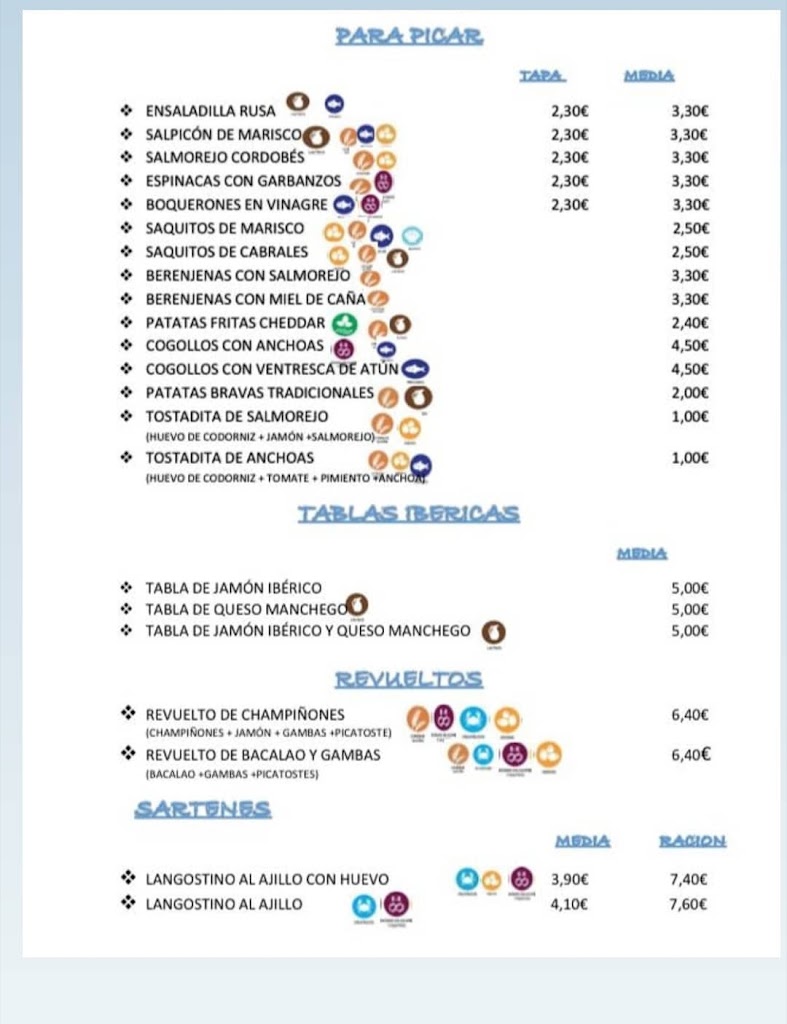 Meson Rejano — Carta