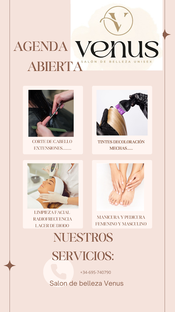VENUS SALON DE BELLEZA — Carta